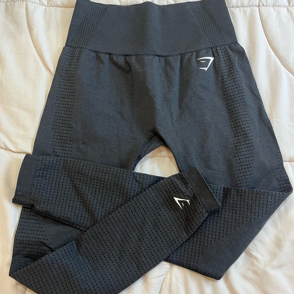 Gymshark vital seamless 2.0 black leggings, size medium, hardly worn